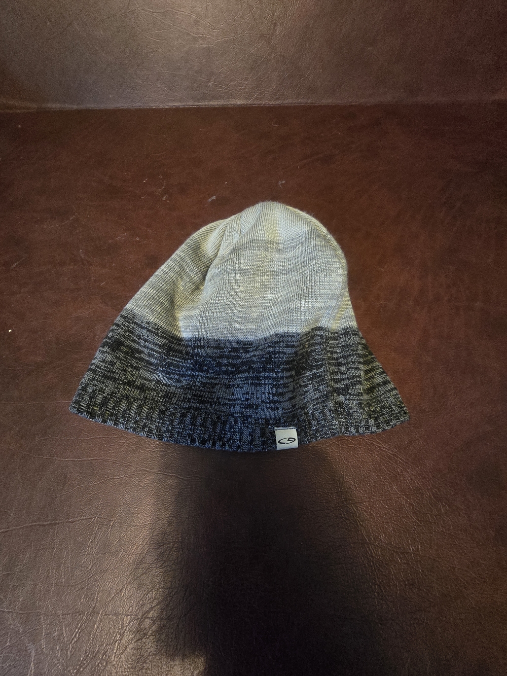 Champion Two-Tone Gray and Charcoal Knit Beanie